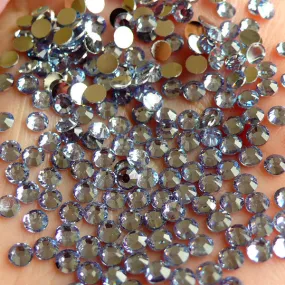 3mm Round Rhinestones | 14 Faceted Cut Resin Rhinestones (Light Blue / Around 1000 pcs)