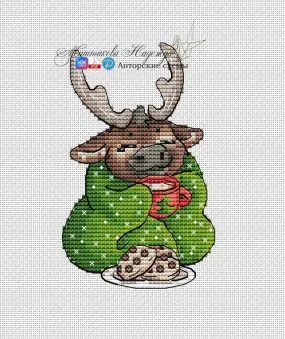 A Cup of Hot Tea - PDF Cross Stitch Pattern