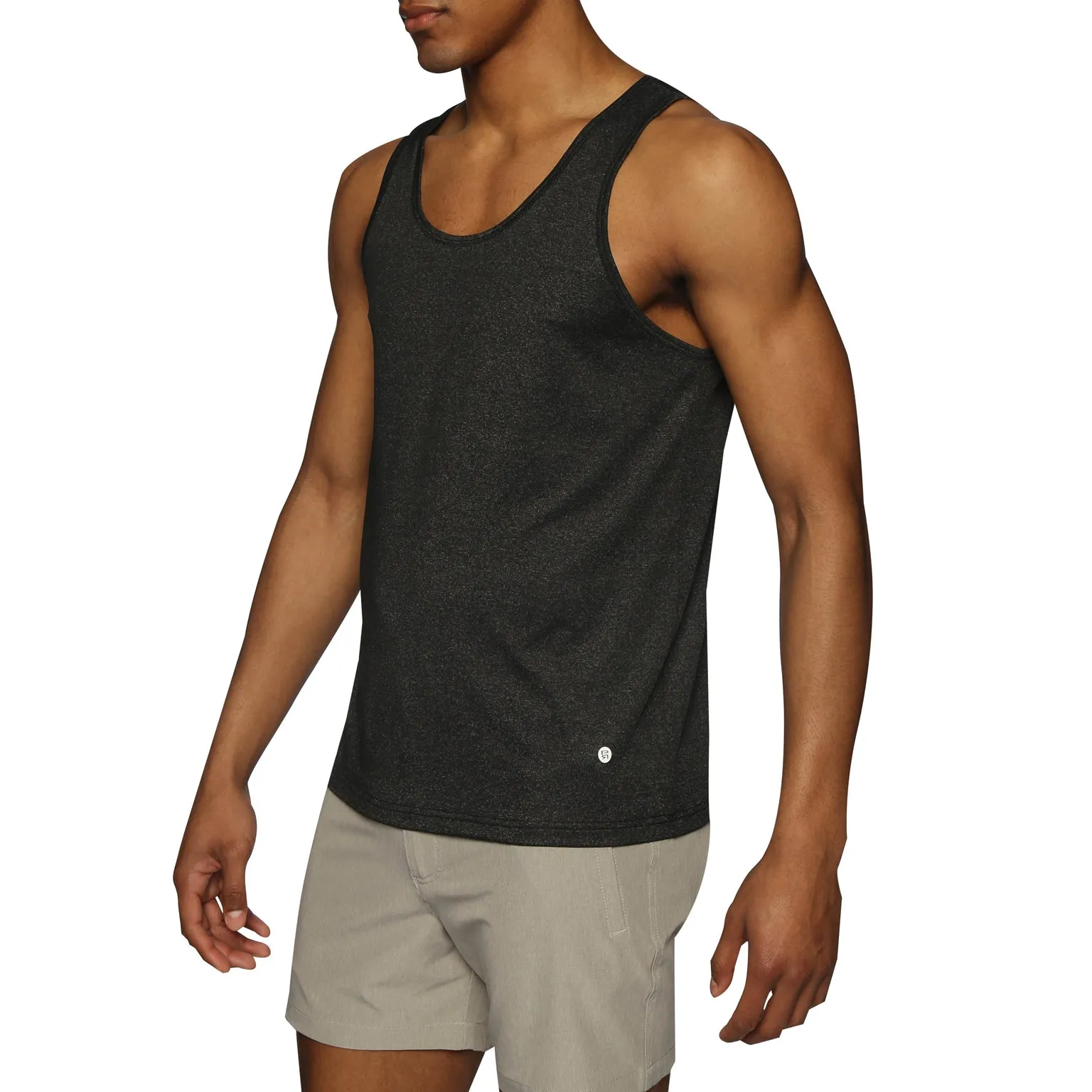 ACTIONWEAR Black Graphite Melange Heather Tank Top