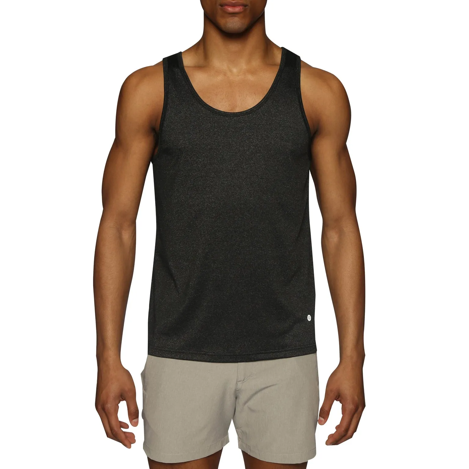 ACTIONWEAR Black Graphite Melange Heather Tank Top