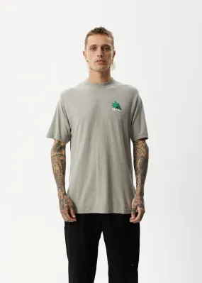 AFENDS Mens Crops - Retro Logo T-Shirt - Olive