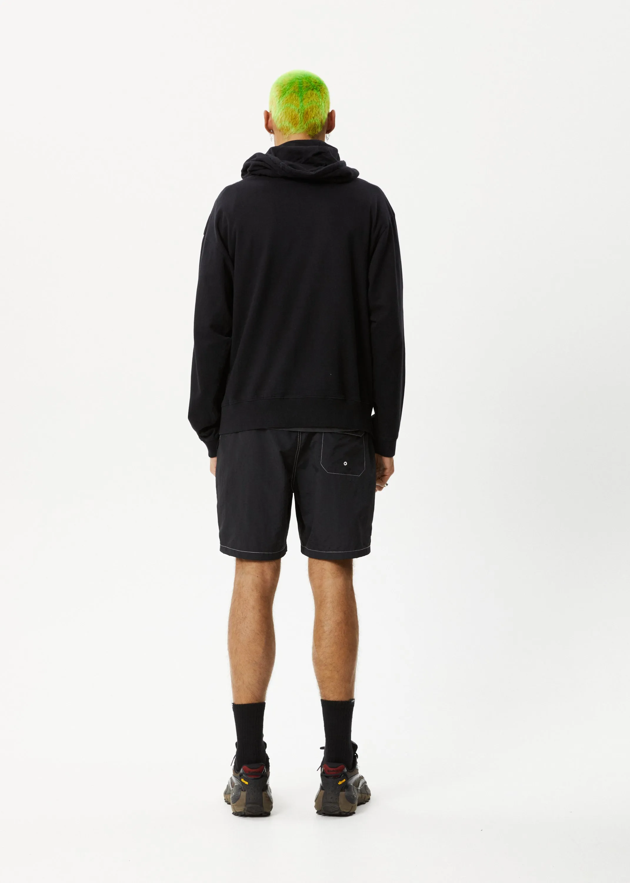 AFENDS Mens Established - Logo Hoodie - Stone Black