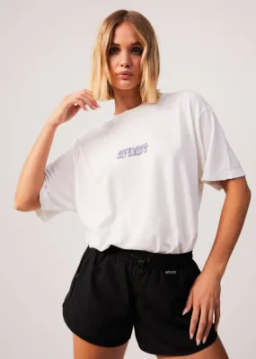 AFENDS Womens Pearly - Oversized T-Shirt - White