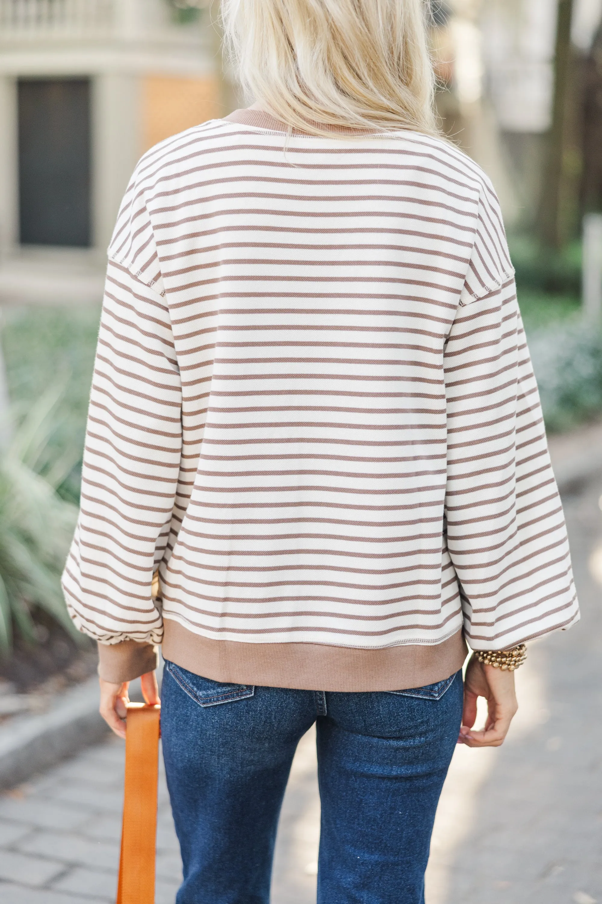 All On You Cream Striped Top