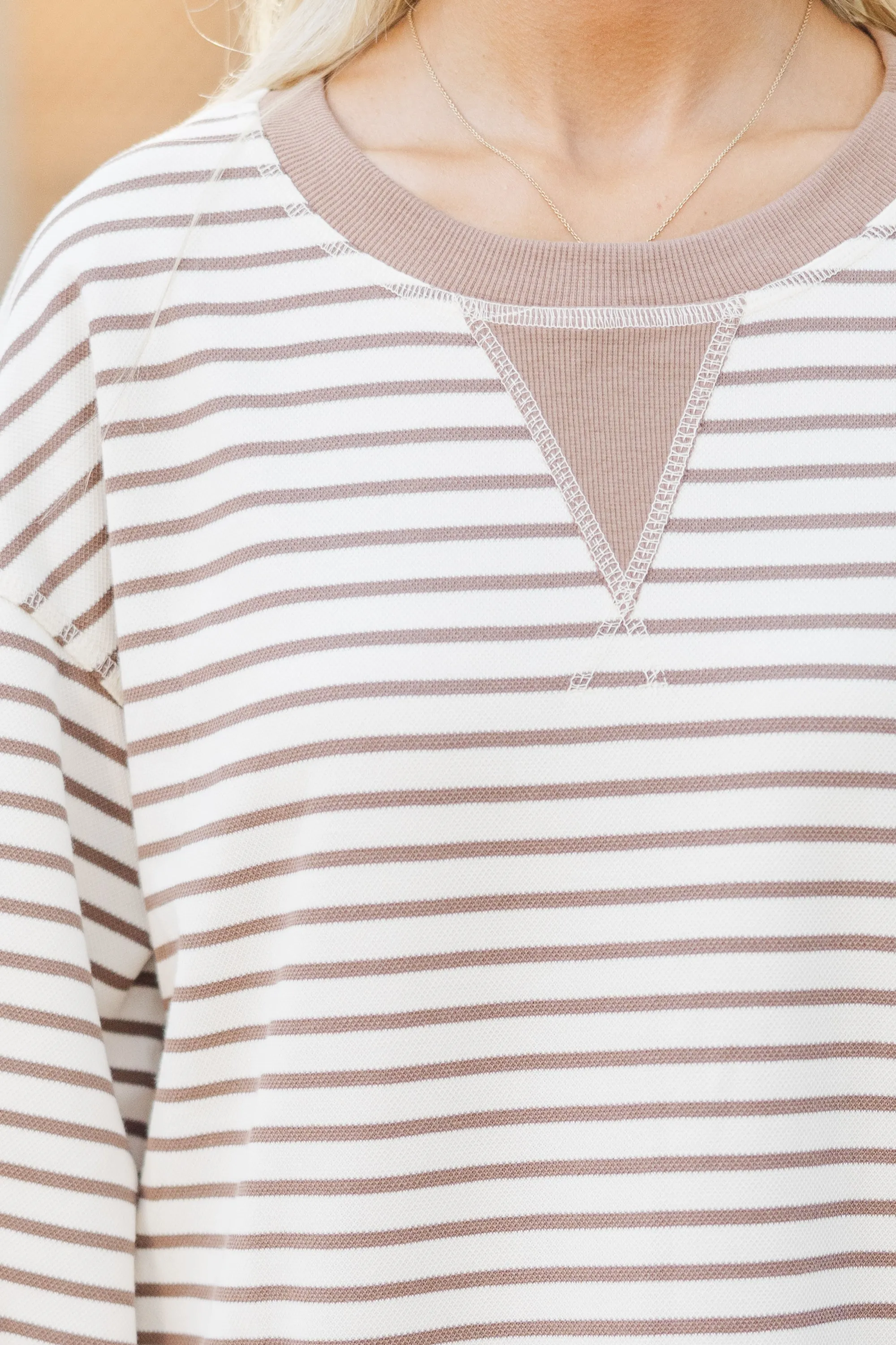 All On You Cream Striped Top