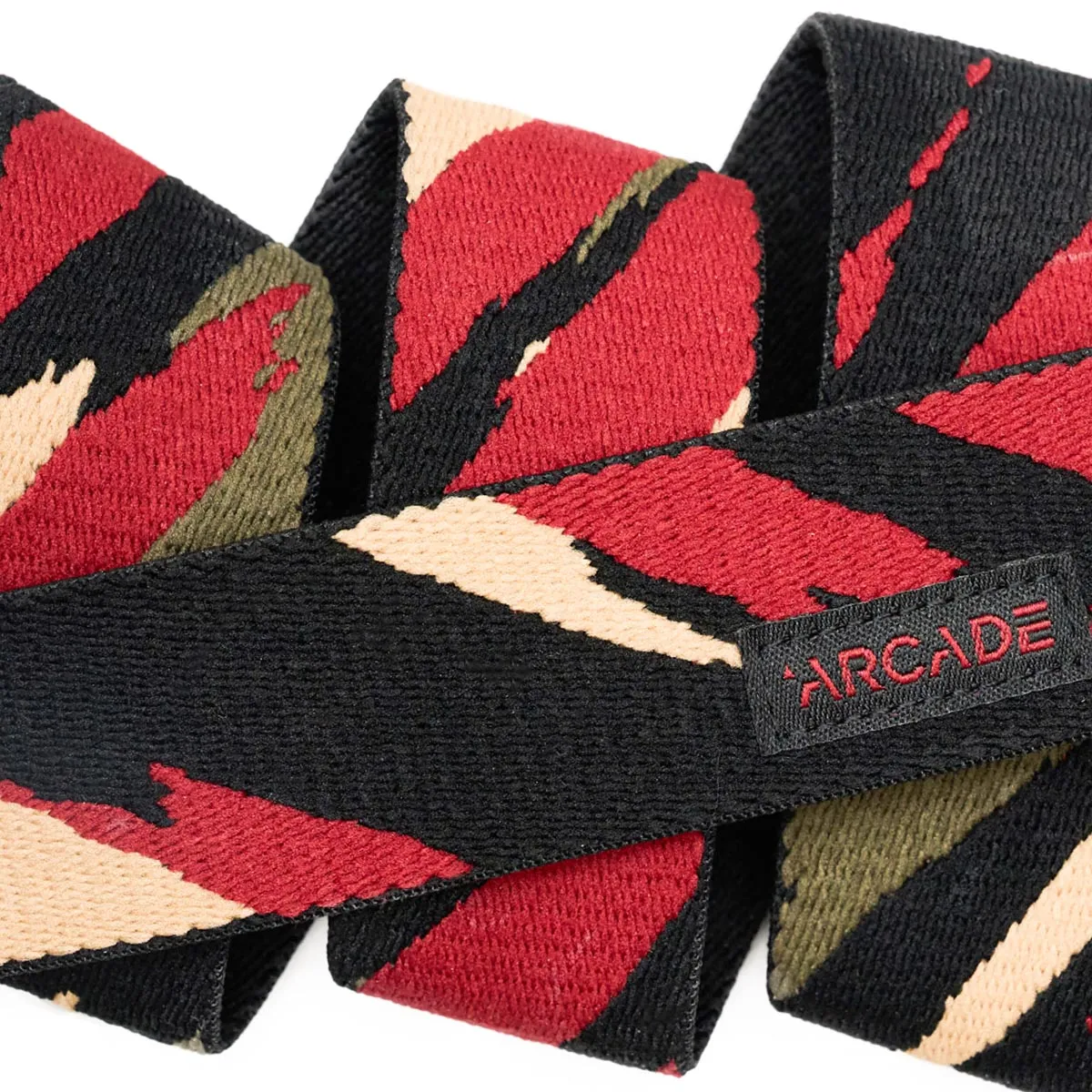 Arcade Brushstroke Slim Belt - Black/Burnt