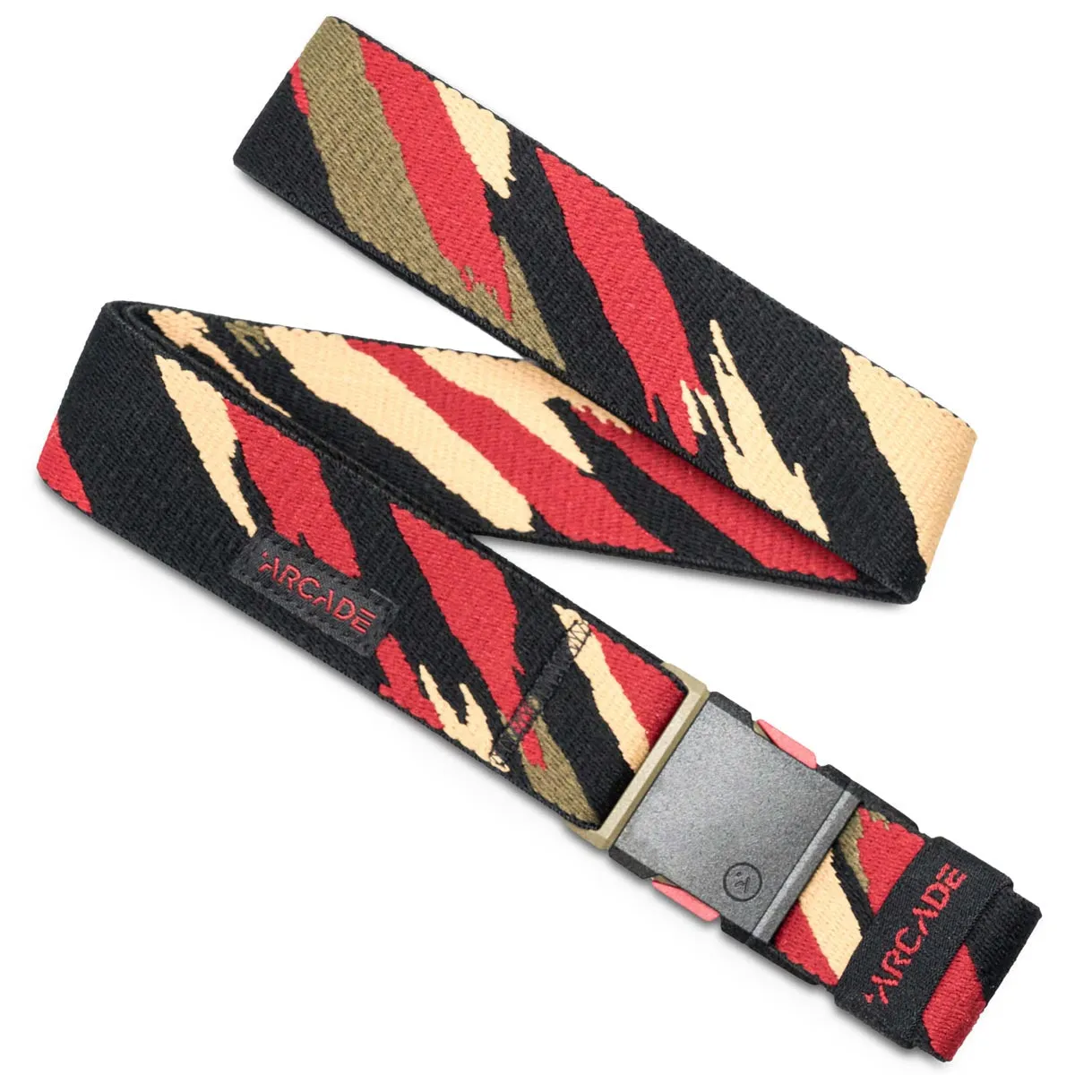 Arcade Brushstroke Slim Belt - Black/Burnt