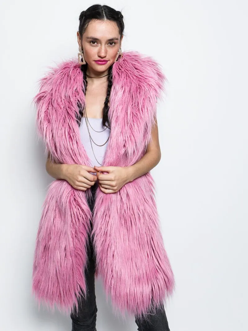 Ballerina Faux Fur Long Vest