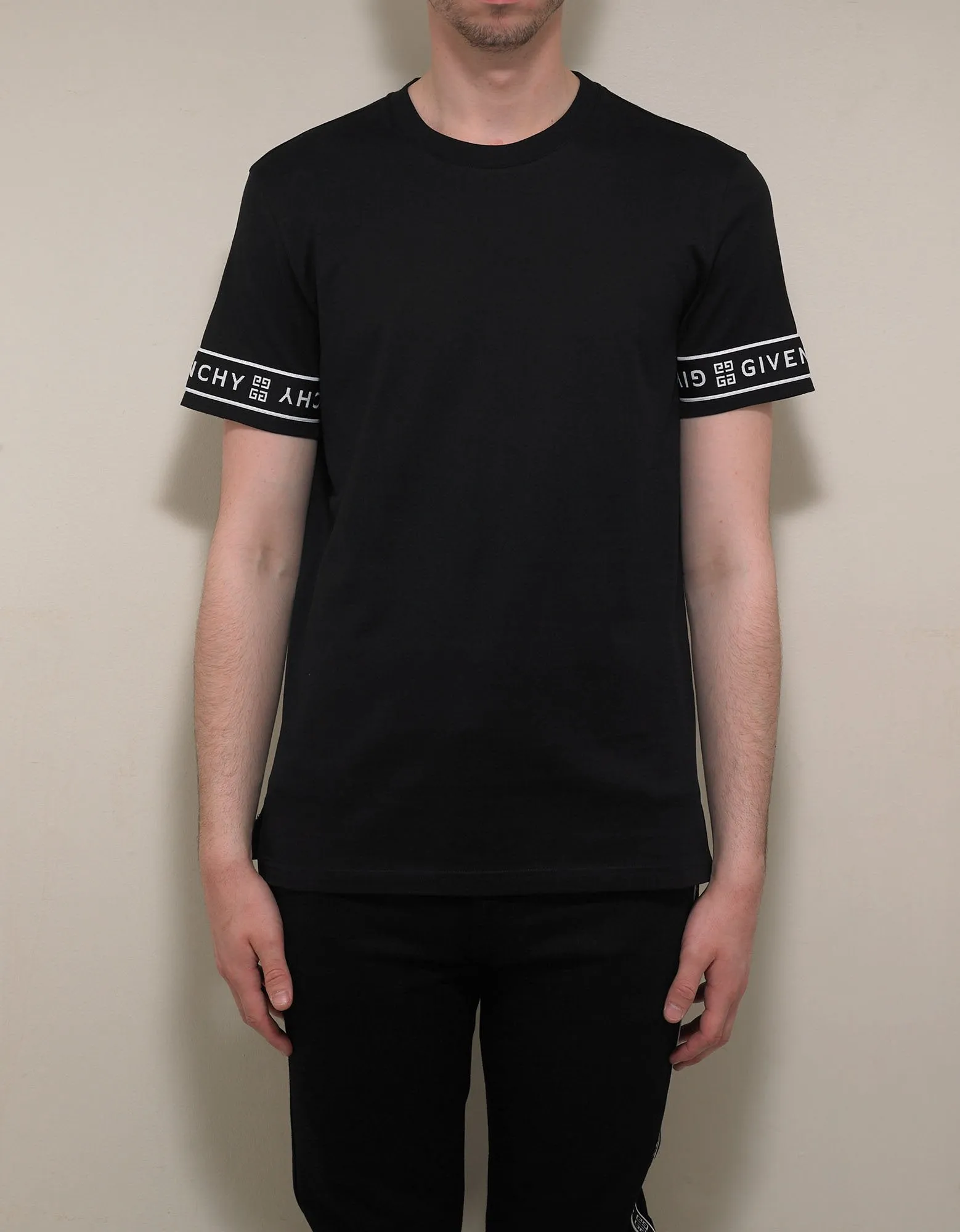 Black 4G Logo Trim Slim Fit T-Shirt