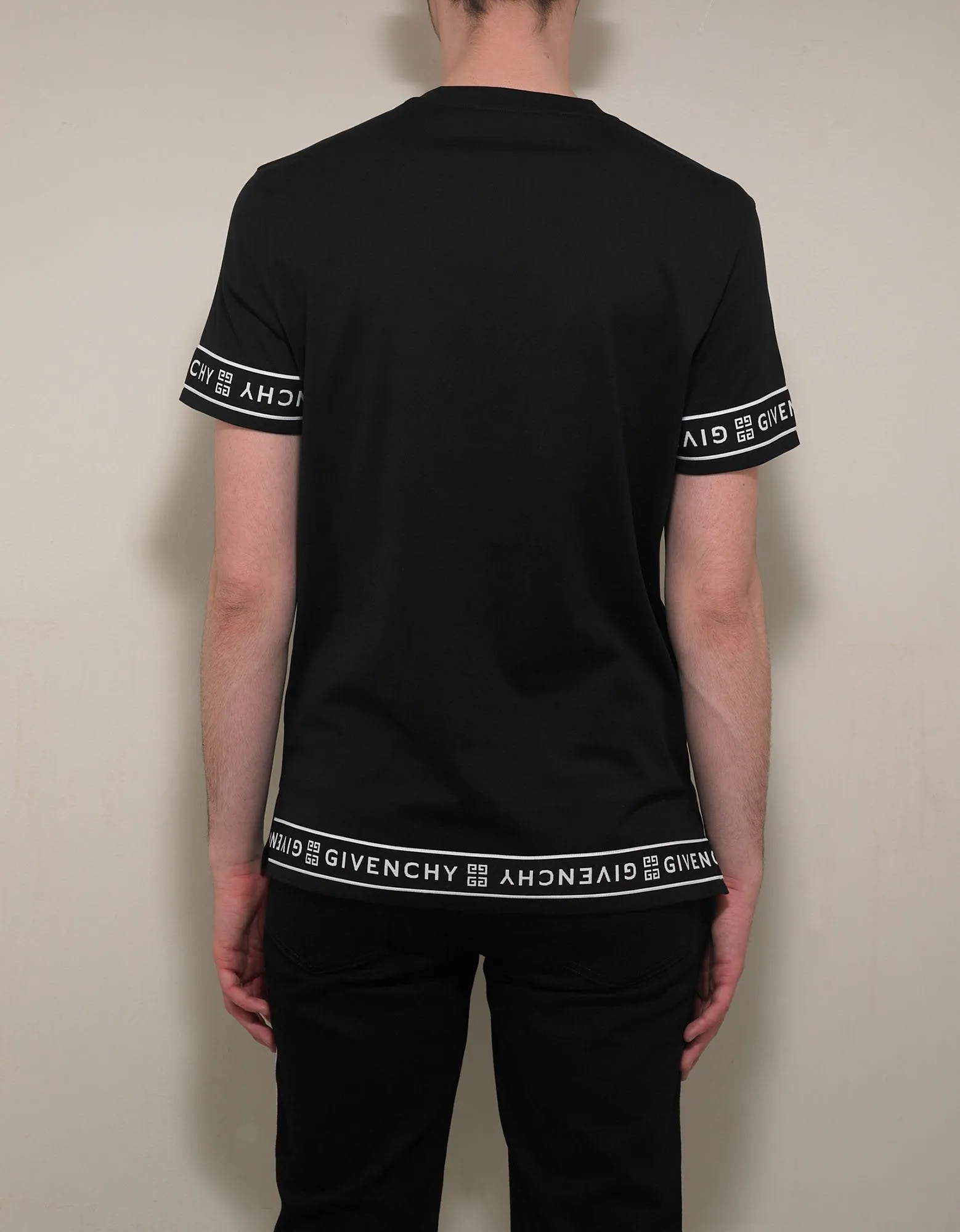 Black 4G Logo Trim Slim Fit T-Shirt