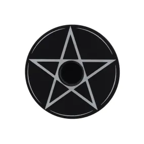 Black Pentagram Spell Candle Holder