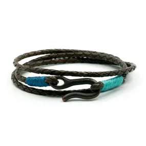 Braided Leather Triple Wrap