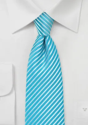 Bright Pool Narrow Striped Necktie