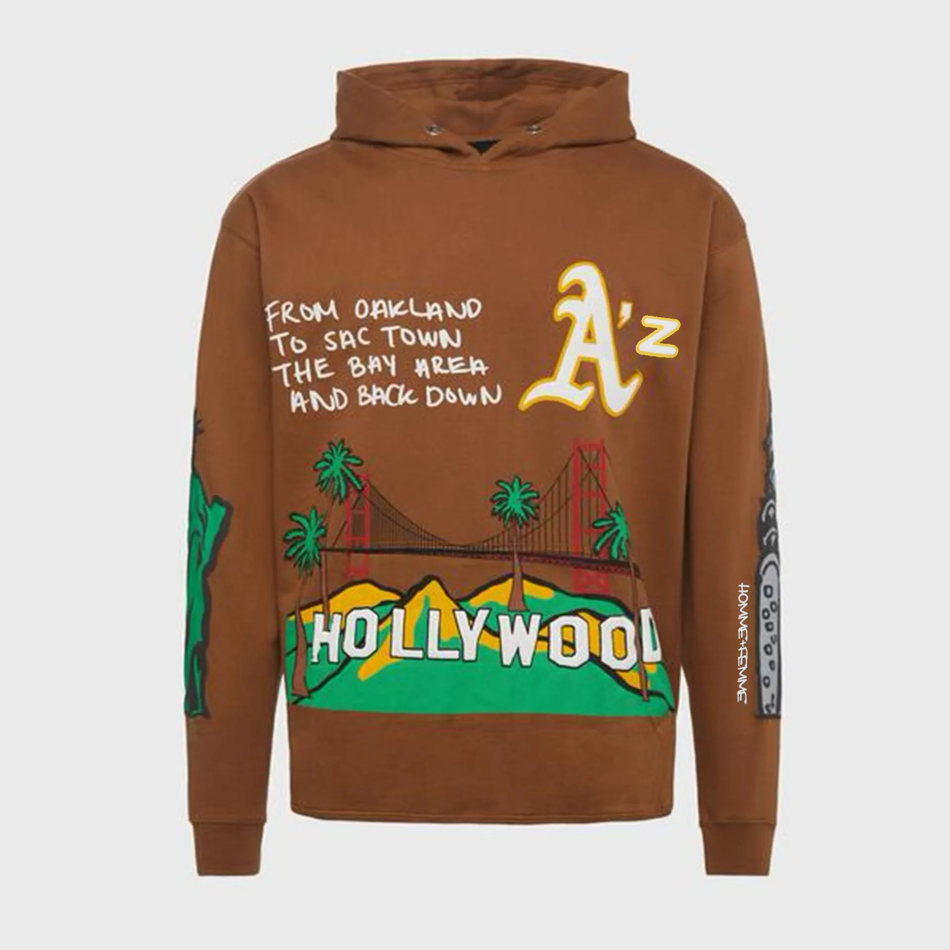 Cali to NYC Hoodie Brown