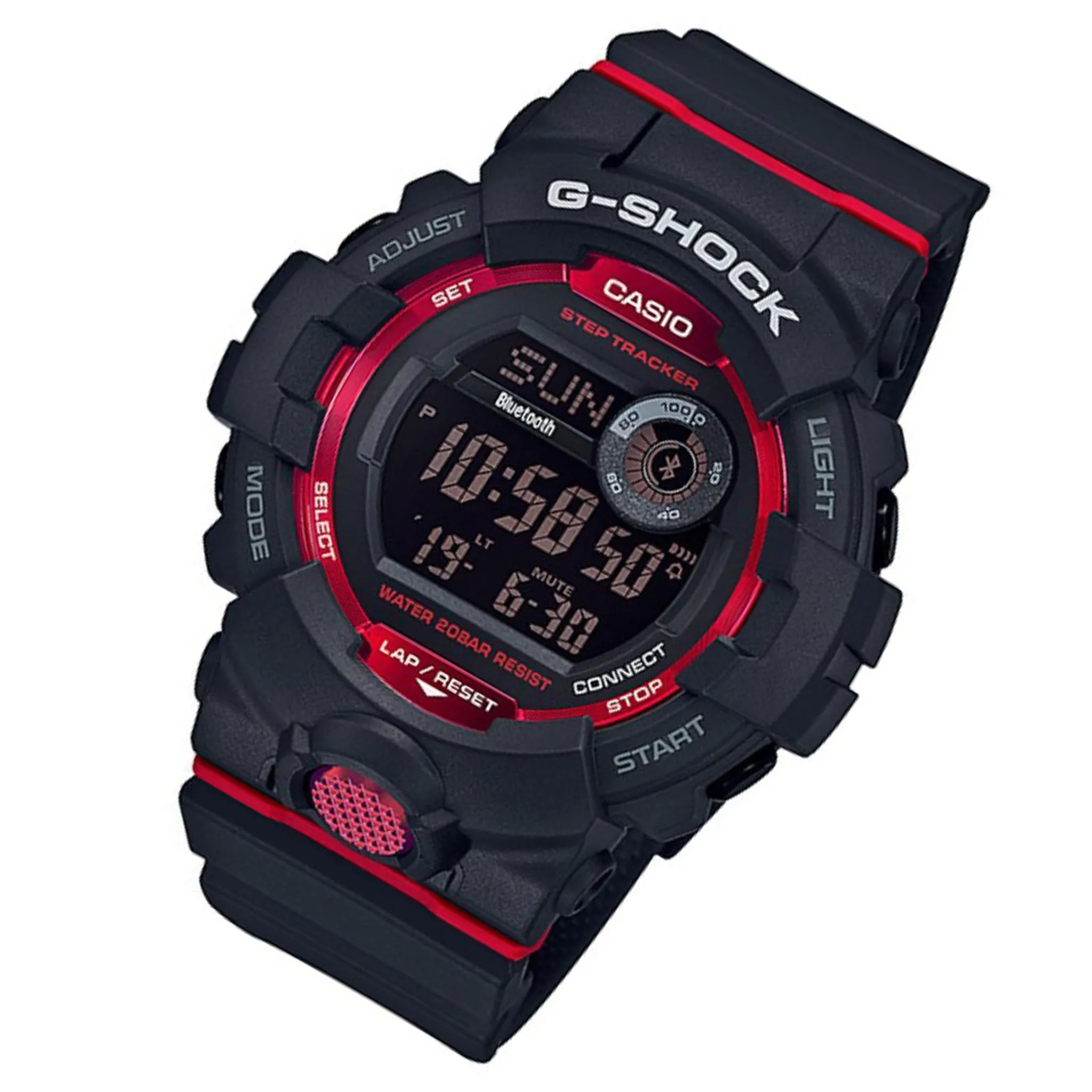 Casio G-SHOCK Bluetooth G-SQUAD Black & Red Digital Men's Watch - GBD800-1D