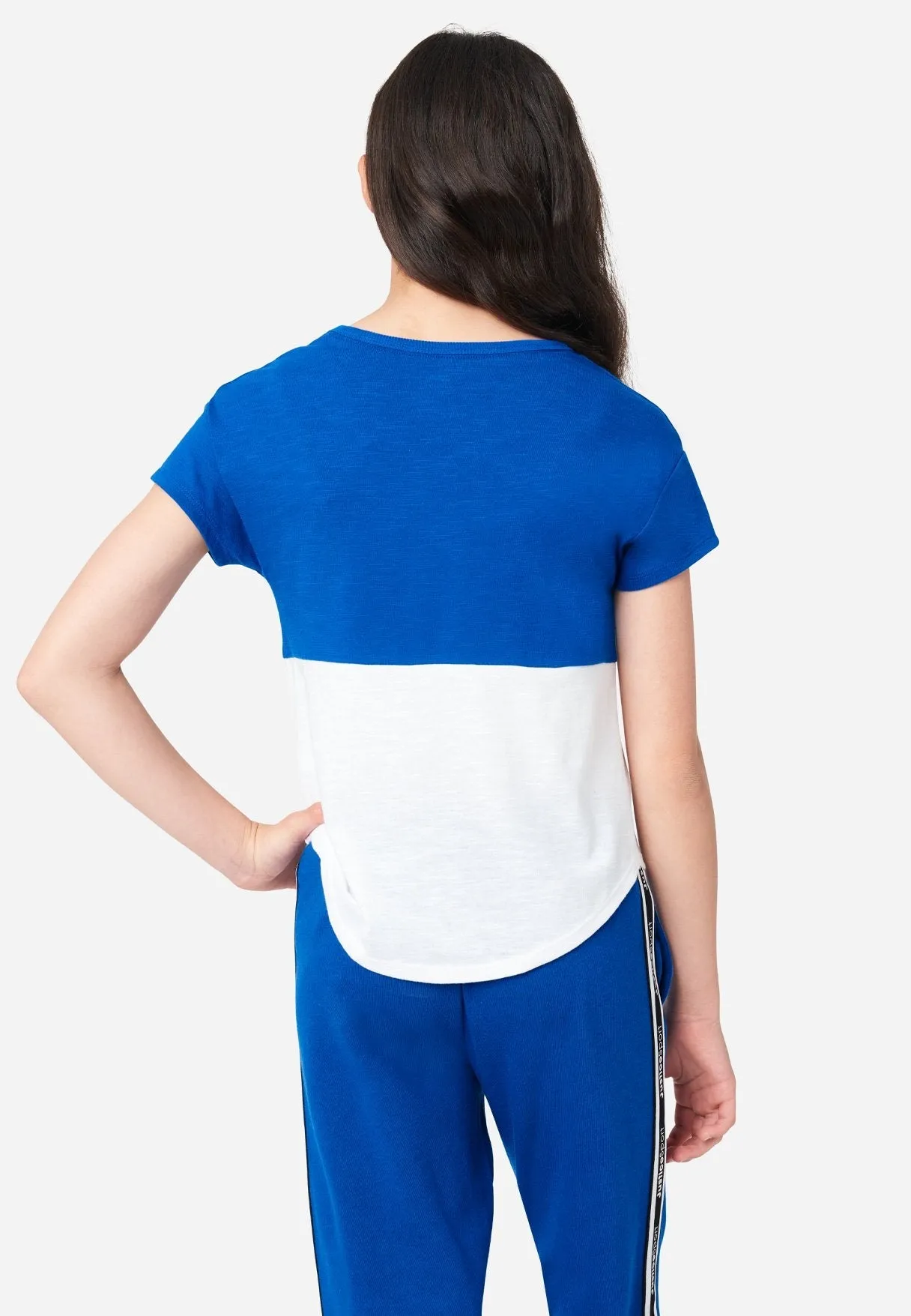 Color Block Scoop Neck Tee