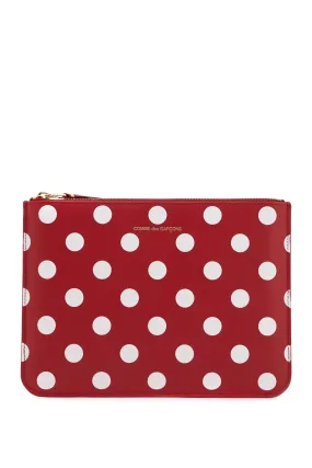 COMME DES GARCONS WALLET 'polka dot leather pouch bag