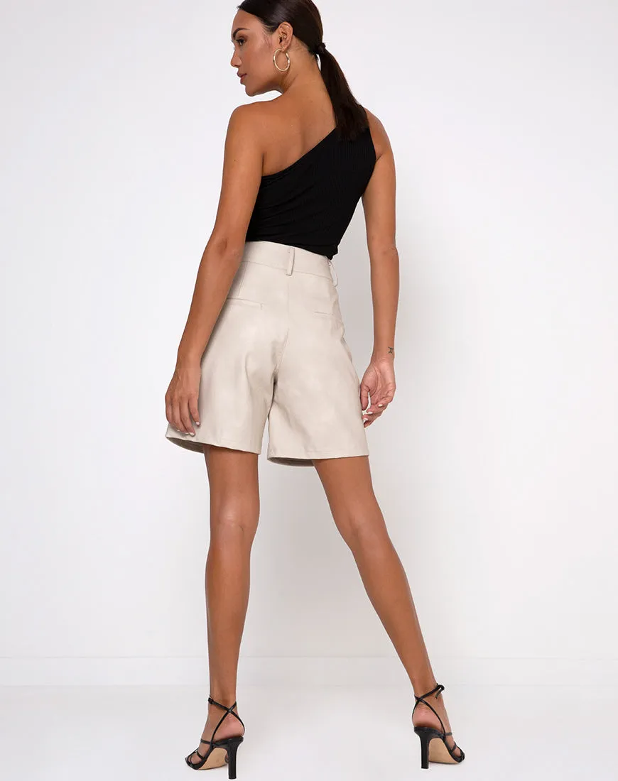 Dab Highwaisted Short in Pu Stone