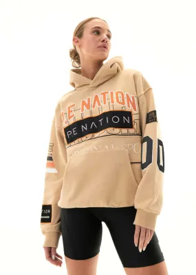 DEFENDING CHAMPION HOODIE IN BEIGE