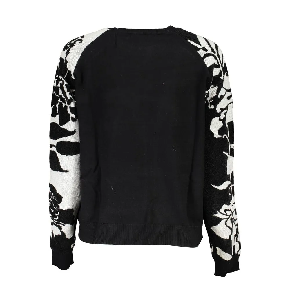 Desigual Chic High Neck Sweater with Contrast Women's Details