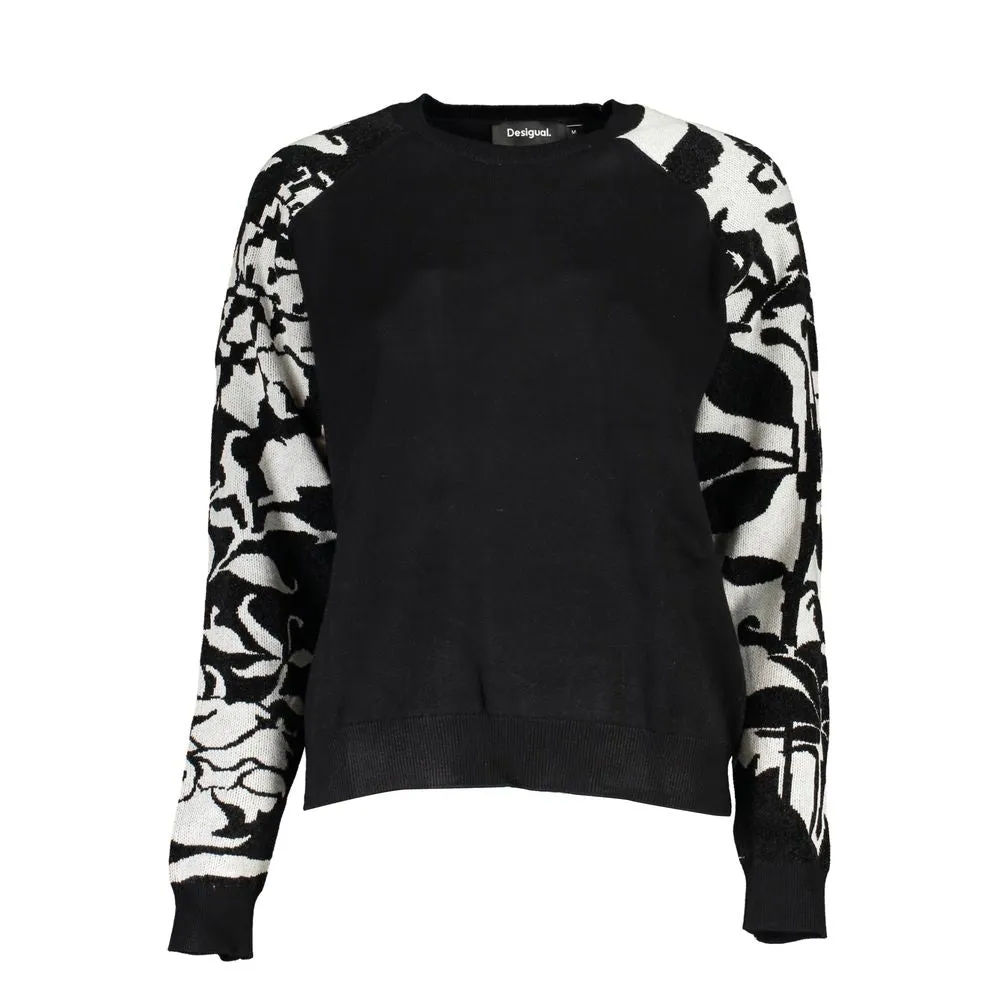 Desigual Chic High Neck Sweater with Contrast Women's Details