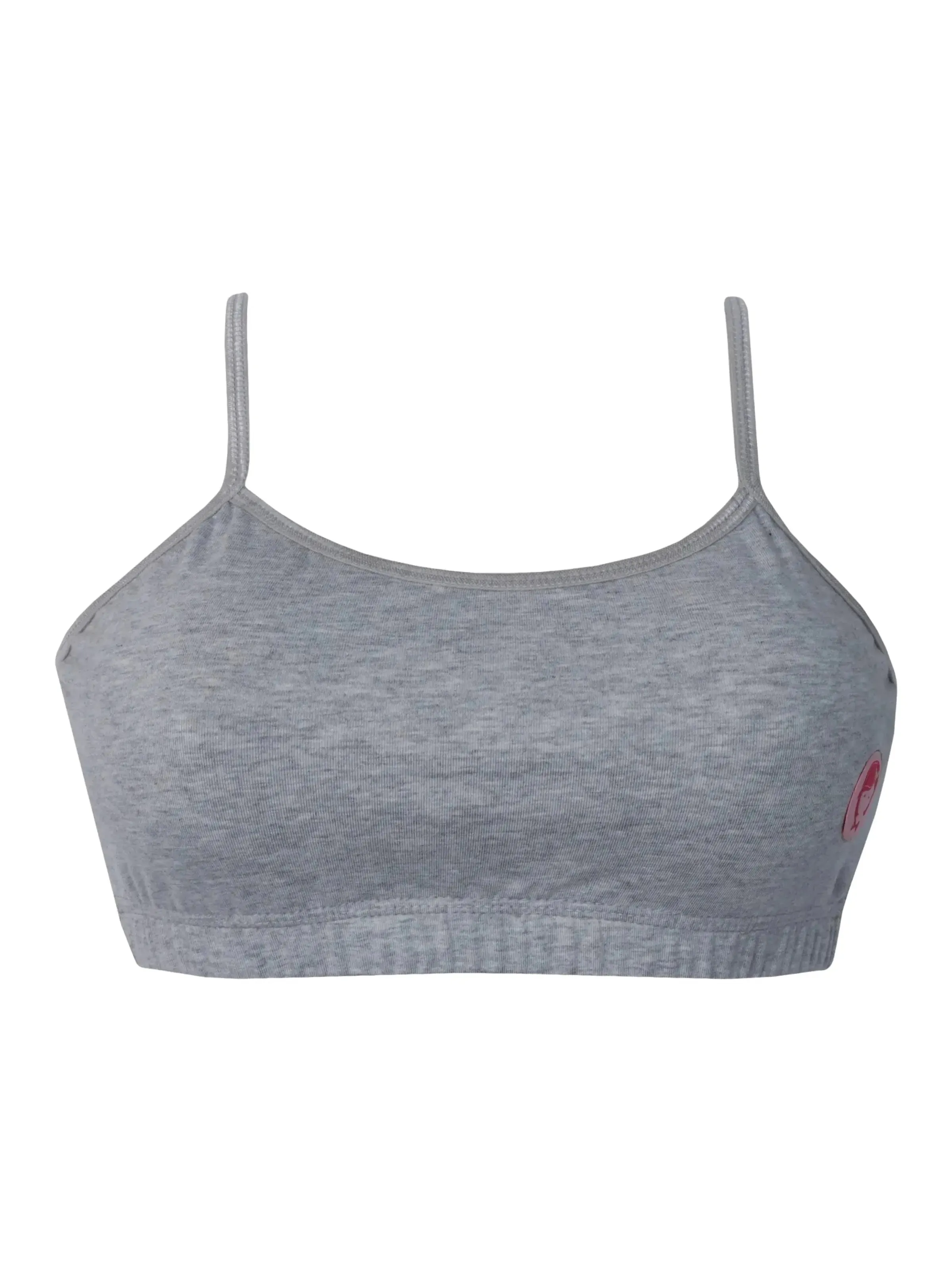 Double-Layer Thin Strap Cotton Sports Bra | Non-Padded Beginner Bra | Printed & Solid