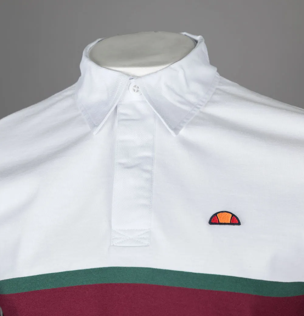 Ellesse Ario LS Polo Shirt White