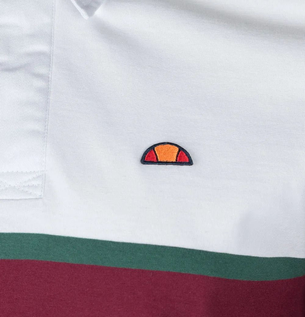 Ellesse Ario LS Polo Shirt White