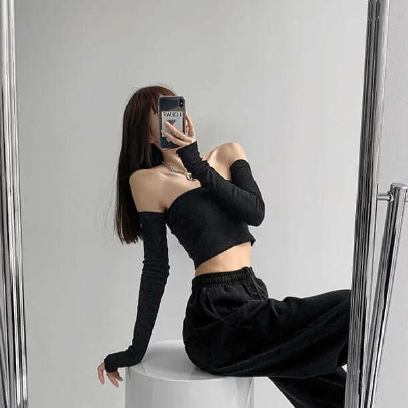 Emily in Paris Outfit Streetwear Skinny Tube Tops