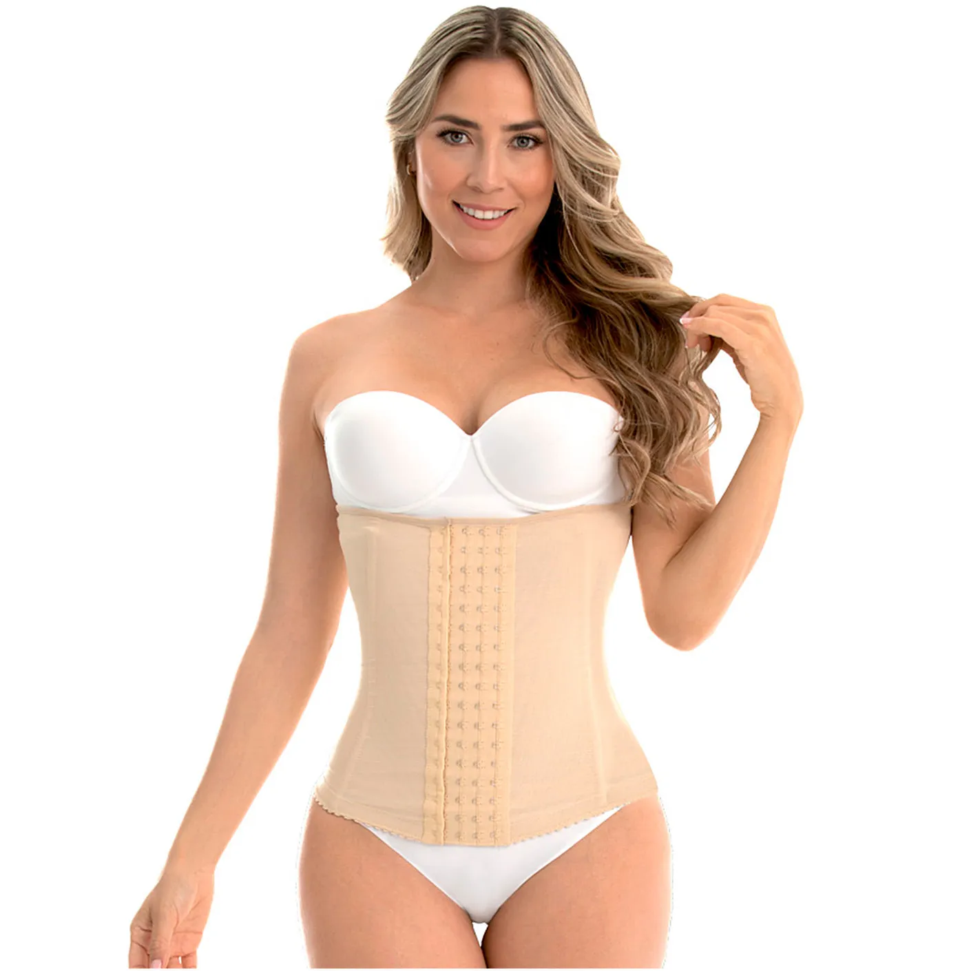 Fajas MYD C-4057 | Faja Colombiana Waist Cincher Vest Open Bust | Strapless Shapewear