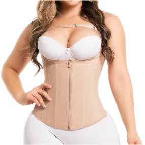 Fajas Salome 0314 | Colombian Waist Trainer Cincher | Daily Use | Braless and Wide Straps