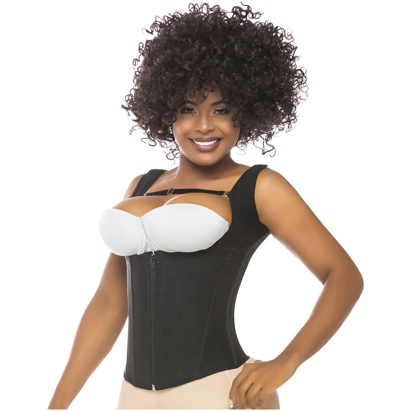 Fajas Salome 0314 | Colombian Waist Trainer Cincher | Daily Use | Braless and Wide Straps