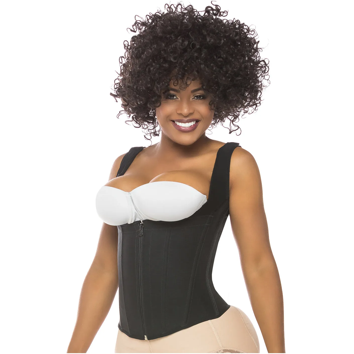 Fajas Salome 0314 | Colombian Waist Trainer Cincher | Daily Use | Braless and Wide Straps