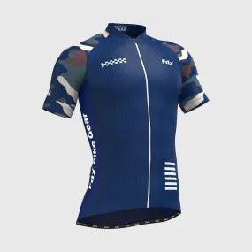 Fdx Camouflage Blue Men's & Boy's Short Sleeve Summer Cycling Jersey