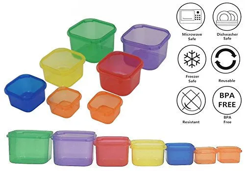 FIXBODY 7 PIECE PORTION CONTROL CONTAINERS KIT COLOR-CODED LABELED MEAL PREP FOOD STORAGE CONTAINERS,LOSE WEIGHT (COMPLETE GUIDE   FREE 21 DAY PDF PLANNER   RECIPE E-BOOK   BODY PDF TRACKER INCLUDED)