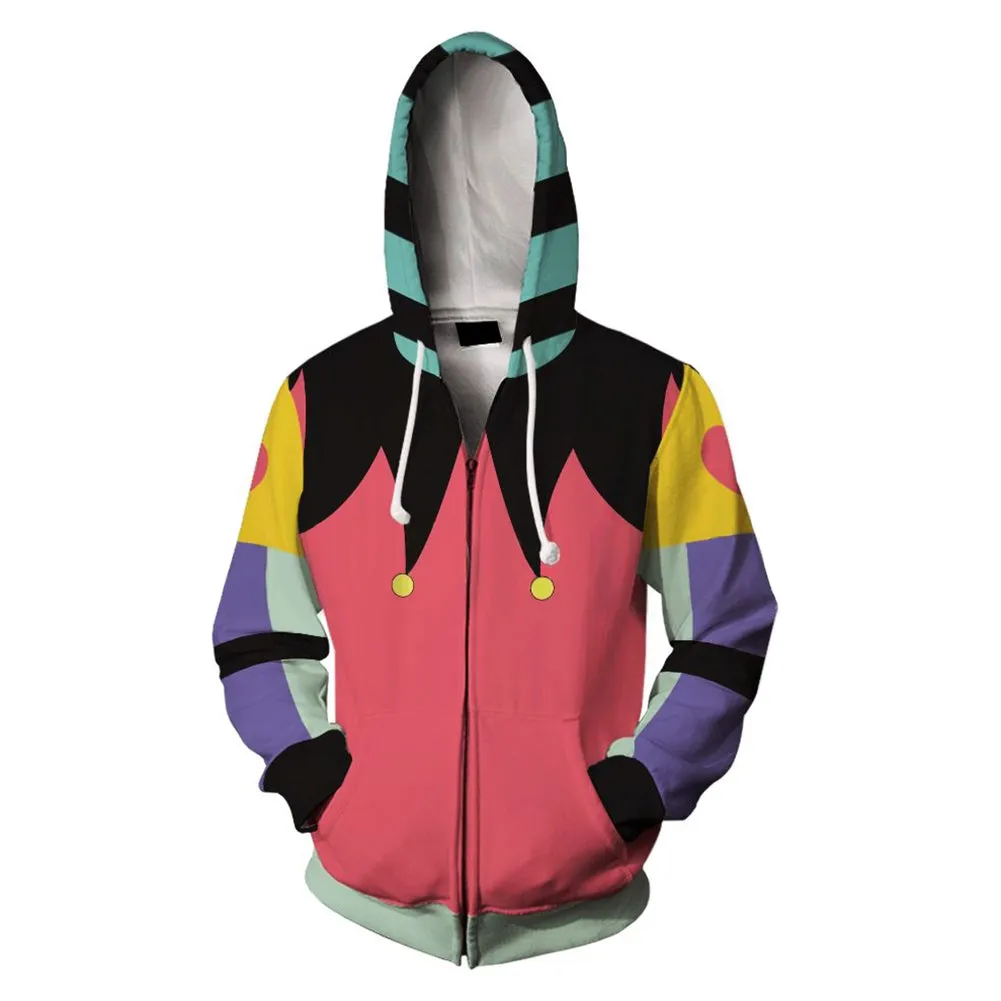 Fizzarolli  Cosplay Hoodie 3D Printed Hooded Sweatshirt Men Women Casual Streetwear Zip Up Jacket Coat