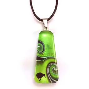 Green Kiwi Dot Pendant