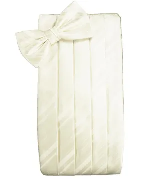 Ivory Kids Striped Satin Cummerbund