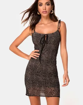 Karlia Dress in Rar Leopard Flock