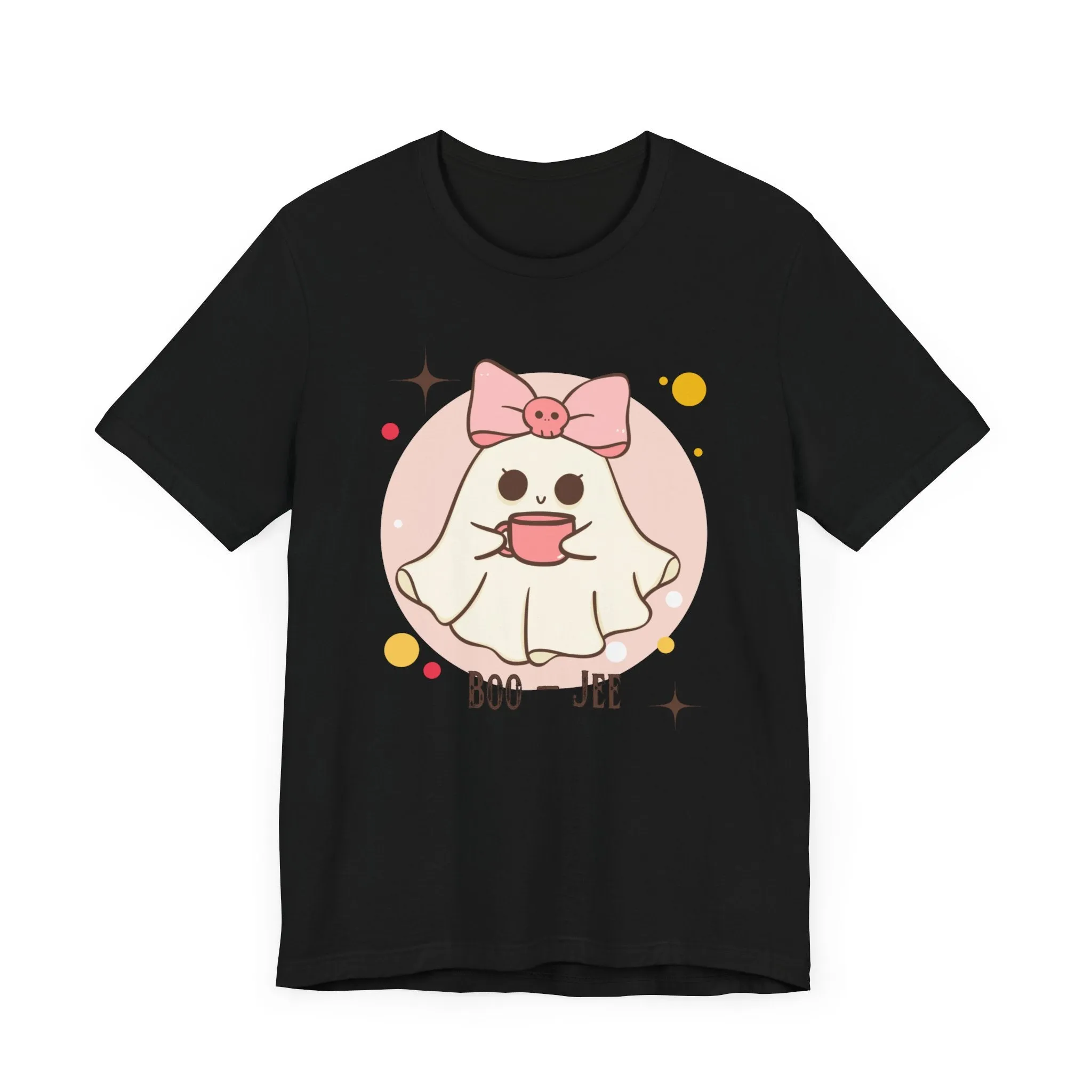 Kawaii coffee ghost Unisex Jersey Short Sleeve Tee