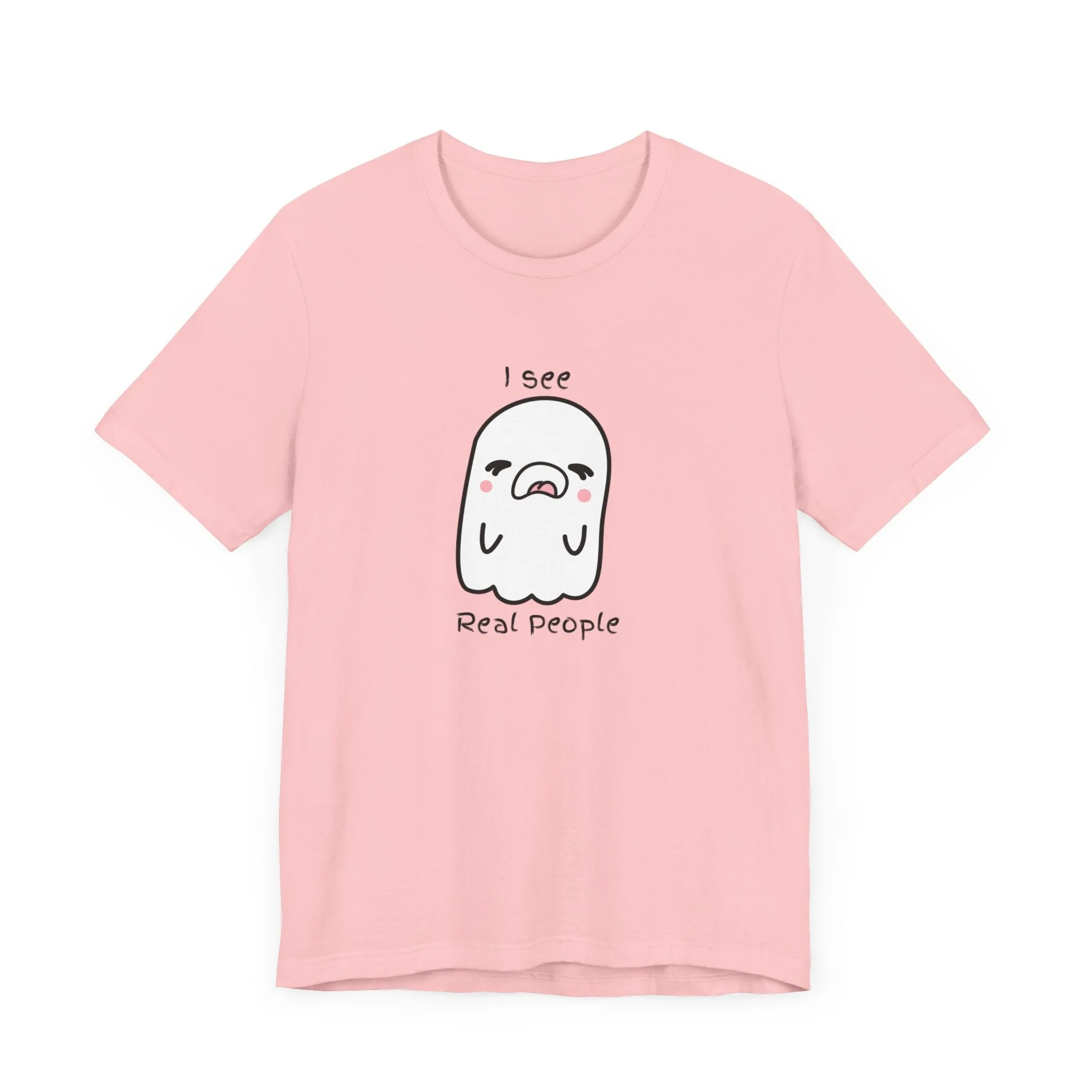 Kawaii ghost Real people Unisex Jersey Short Sleeve Tee