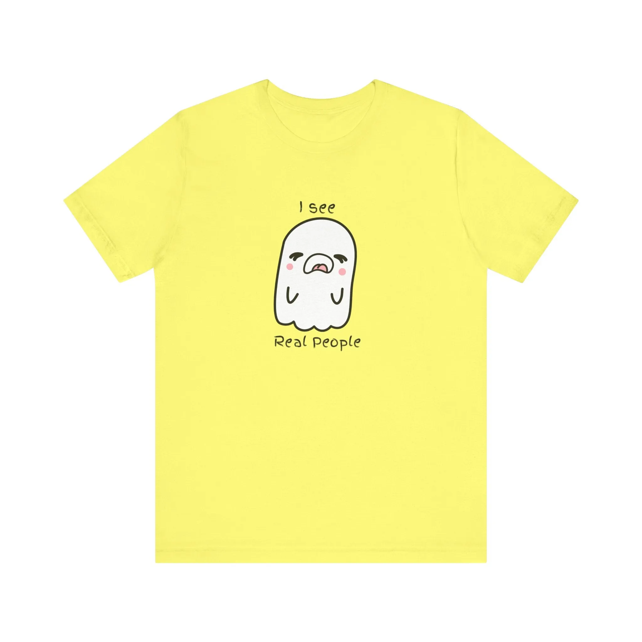 Kawaii ghost Real people Unisex Jersey Short Sleeve Tee