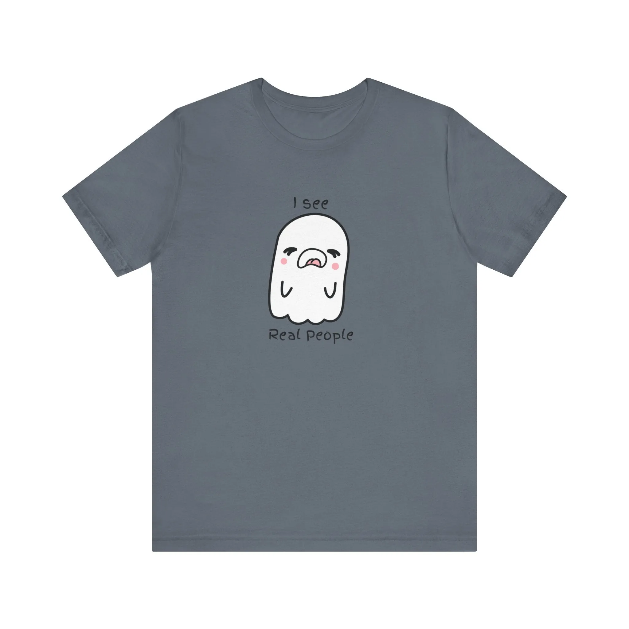 Kawaii ghost Real people Unisex Jersey Short Sleeve Tee