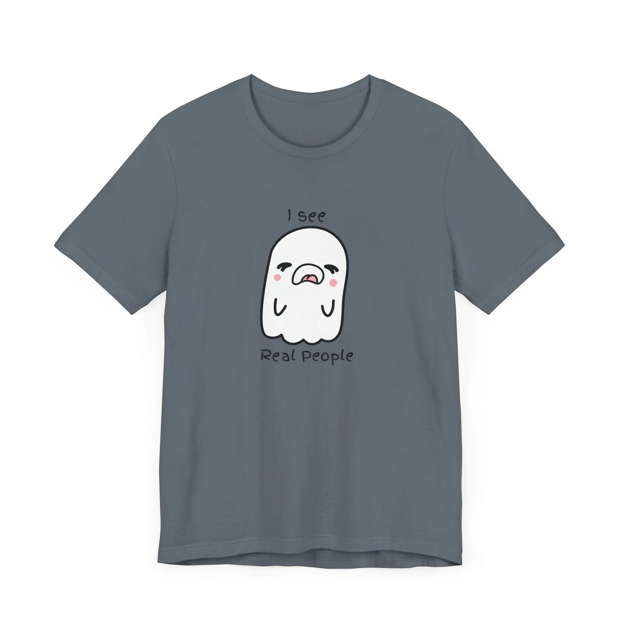 Kawaii ghost Real people Unisex Jersey Short Sleeve Tee