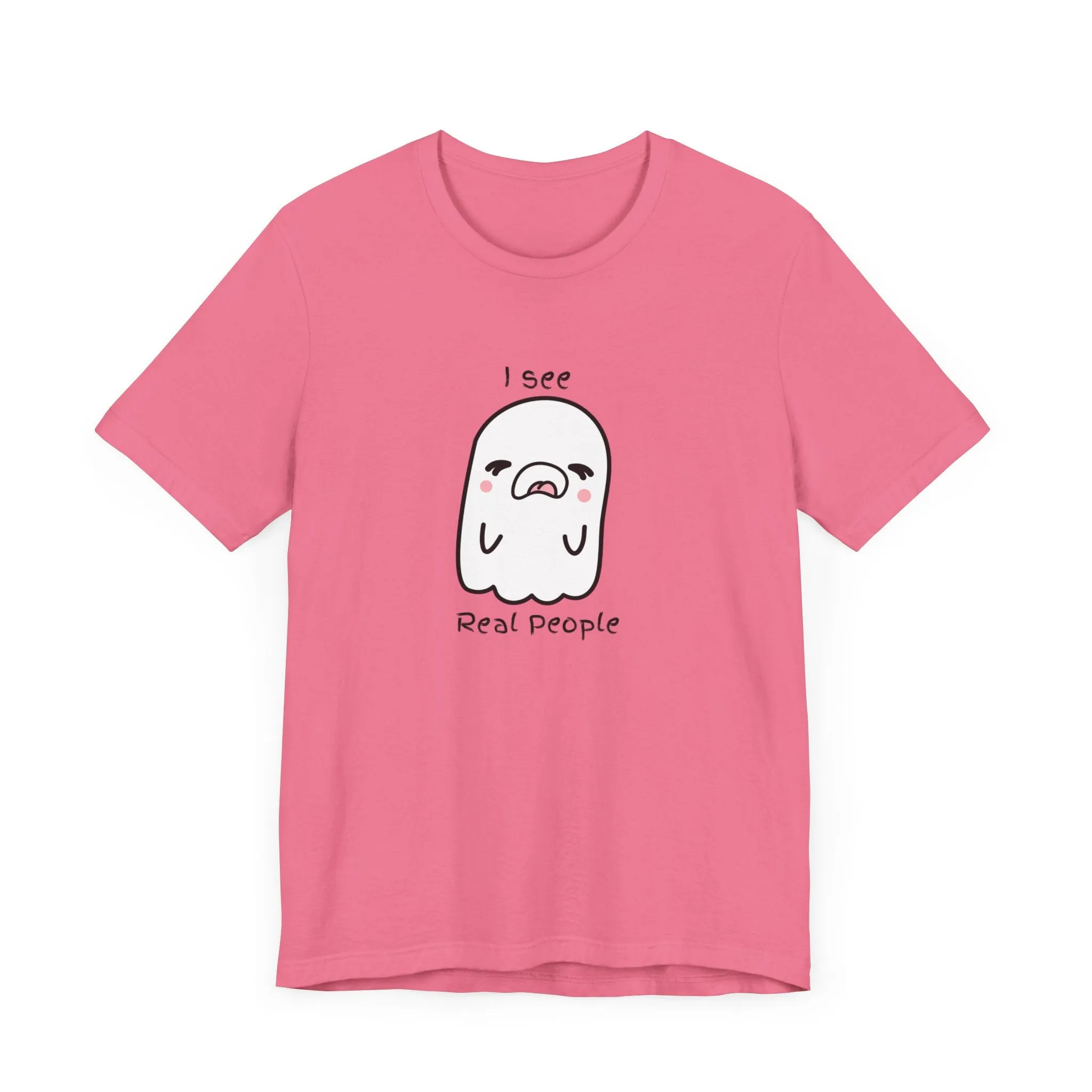 Kawaii ghost Real people Unisex Jersey Short Sleeve Tee