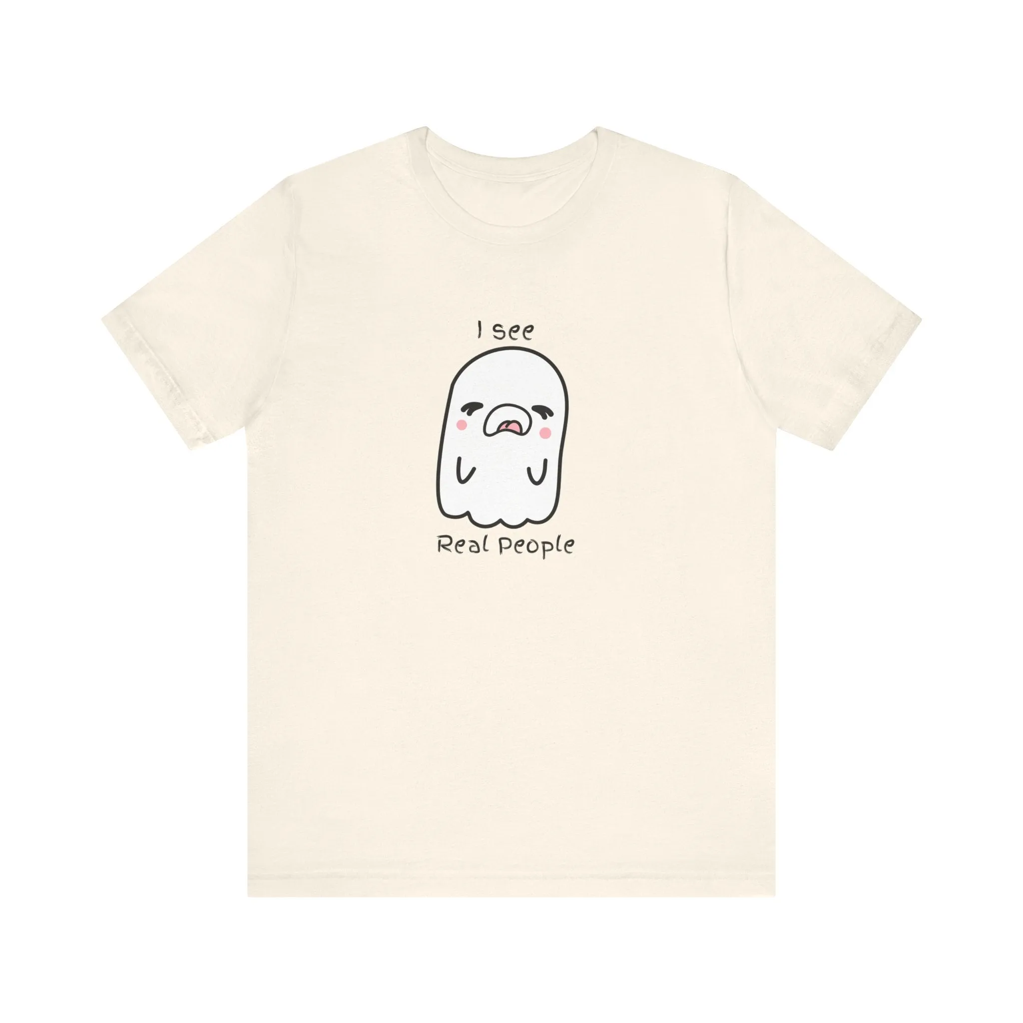 Kawaii ghost Real people Unisex Jersey Short Sleeve Tee