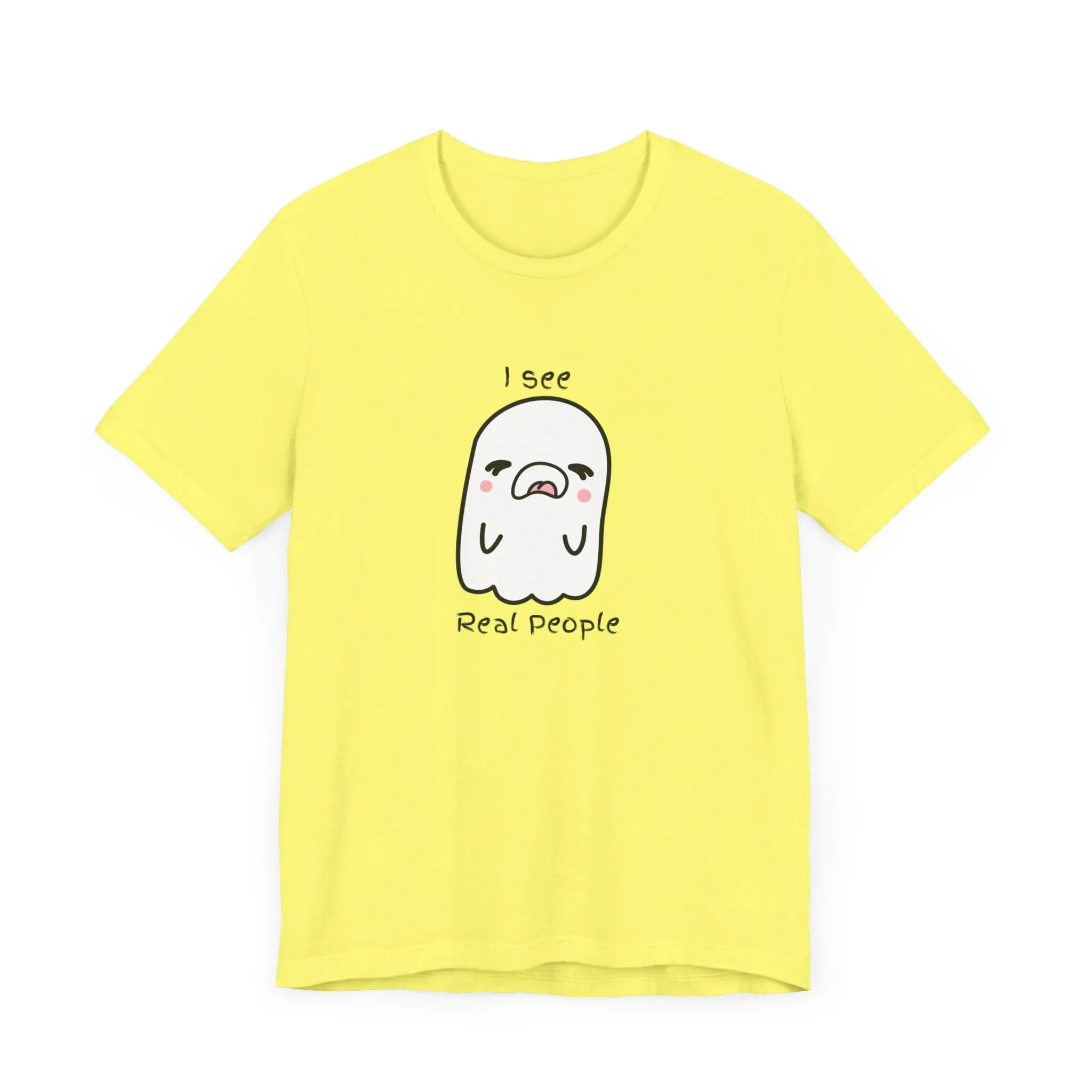 Kawaii ghost Real people Unisex Jersey Short Sleeve Tee