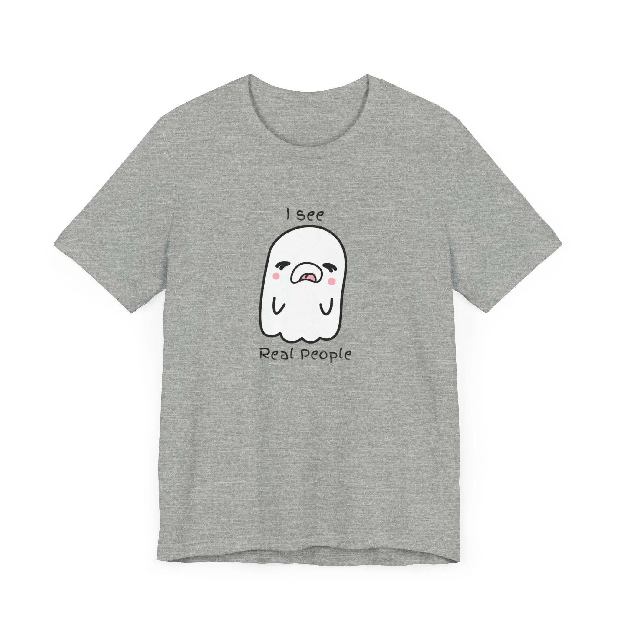 Kawaii ghost Real people Unisex Jersey Short Sleeve Tee