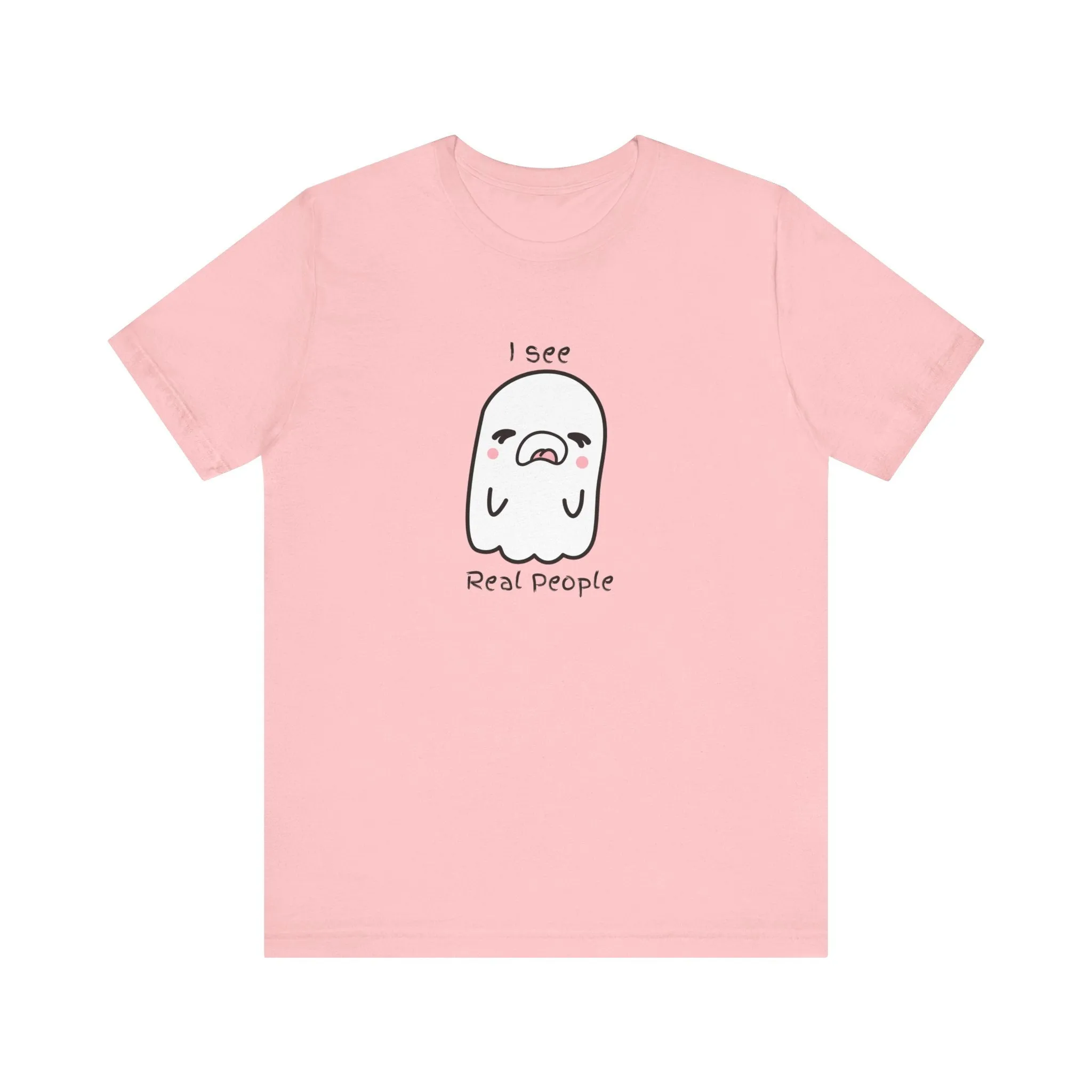 Kawaii ghost Real people Unisex Jersey Short Sleeve Tee