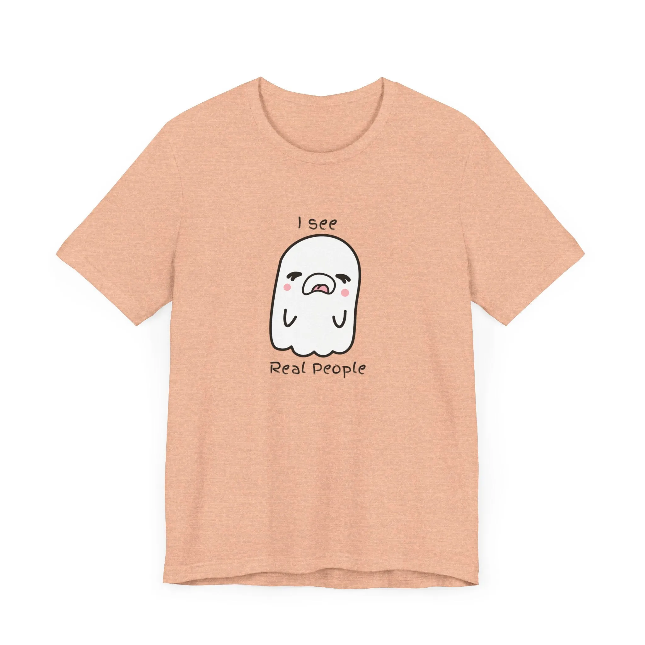 Kawaii ghost Real people Unisex Jersey Short Sleeve Tee